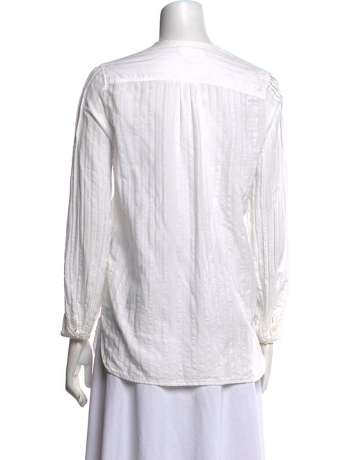 Isabel Marant Striped Crew Neck Button-Up Top