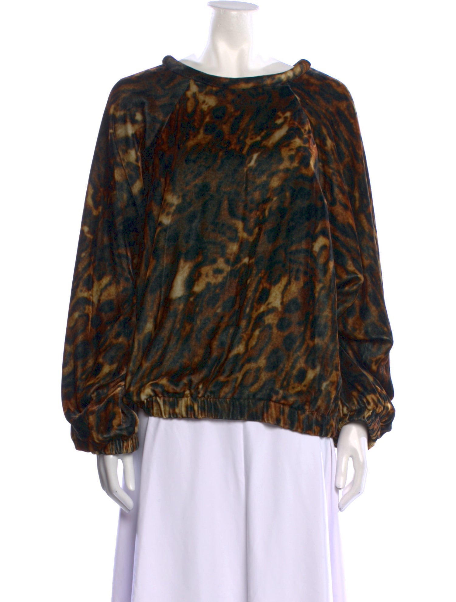Isabel Marant Animal Print Scoop Neck Blouse