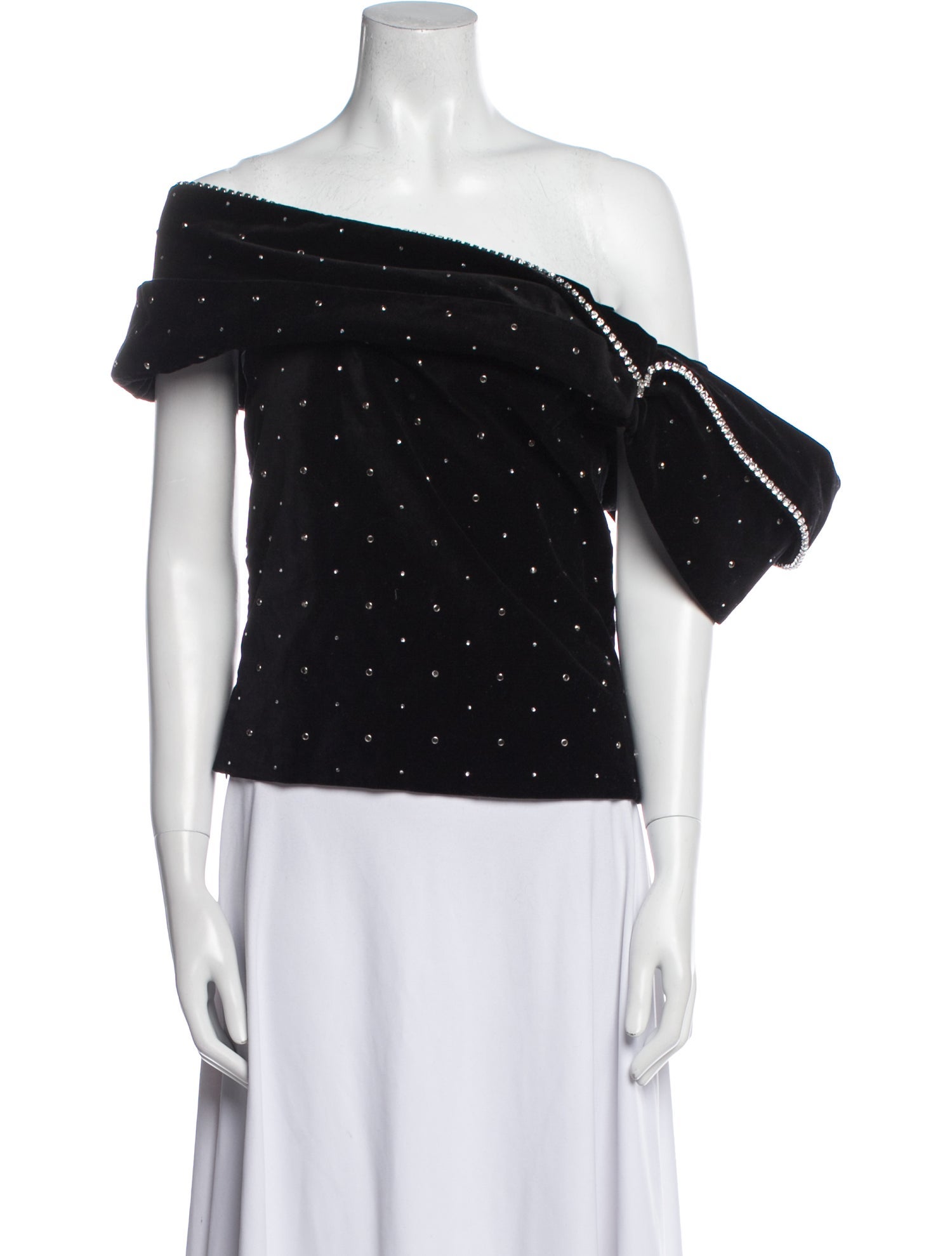 Isabel Marant Printed Off-The-Shoulder Crop Top w/ Tags