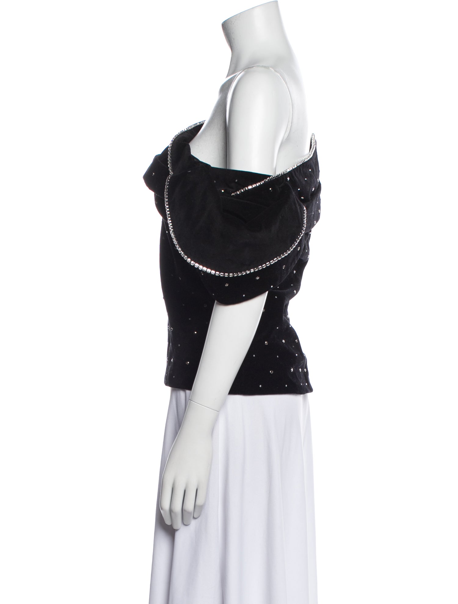 Isabel Marant Printed Off-The-Shoulder Crop Top w/ Tags