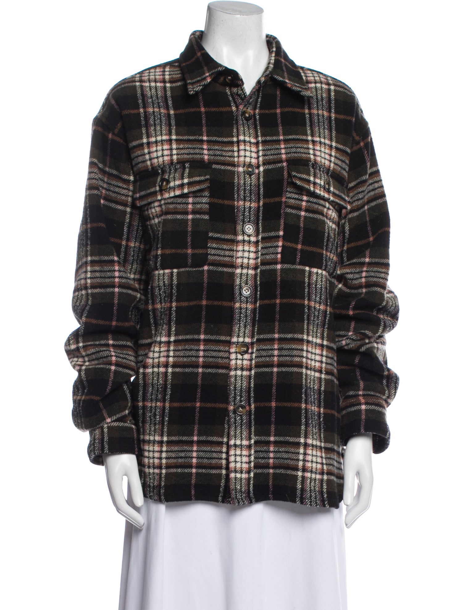 Isabel Marant Wool Plaid Print Jacket
