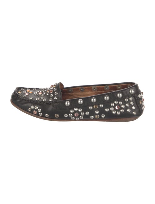 Isabel Marant Leather Studded Accents Loafers