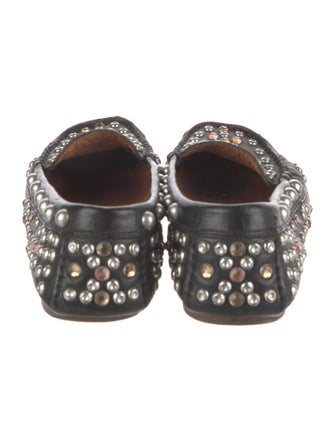 Isabel Marant Leather Studded Accents Loafers