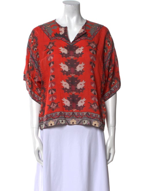 Isabel Marant Printed V-Neck Blouse