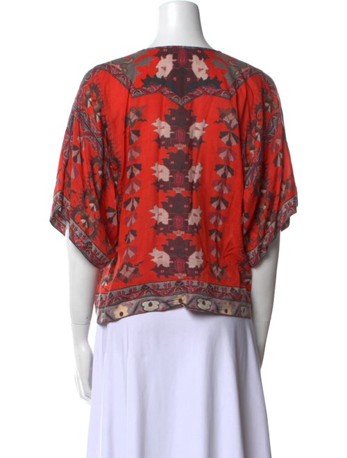 Isabel Marant Printed V-Neck Blouse