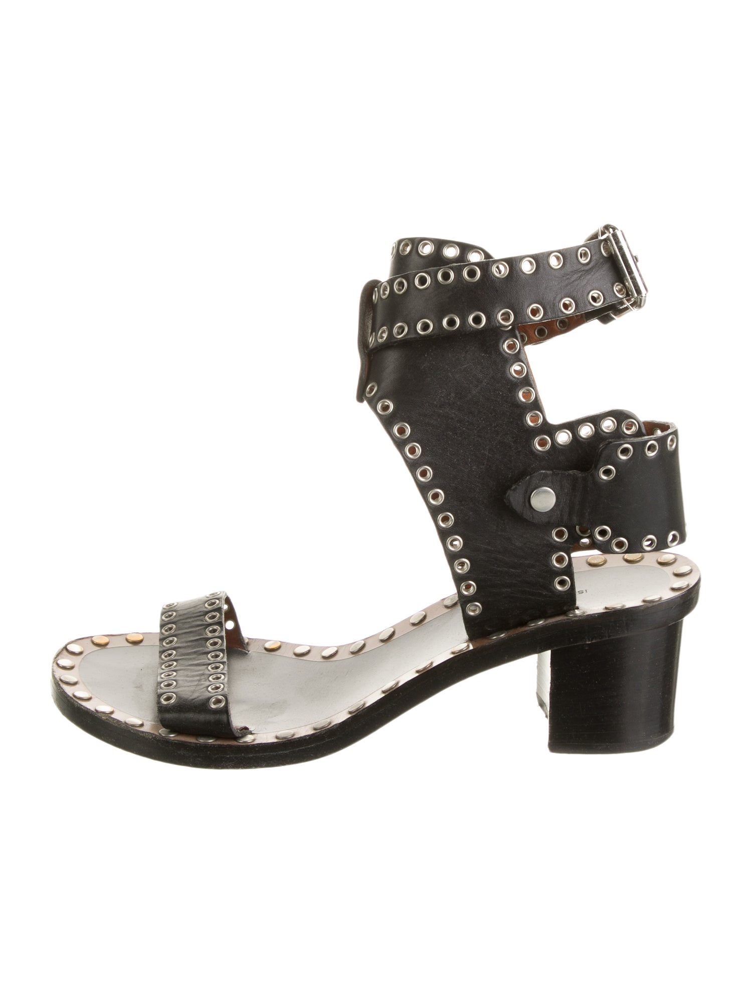 Isabel Marant Leather Studded Accents Gladiator Sandals