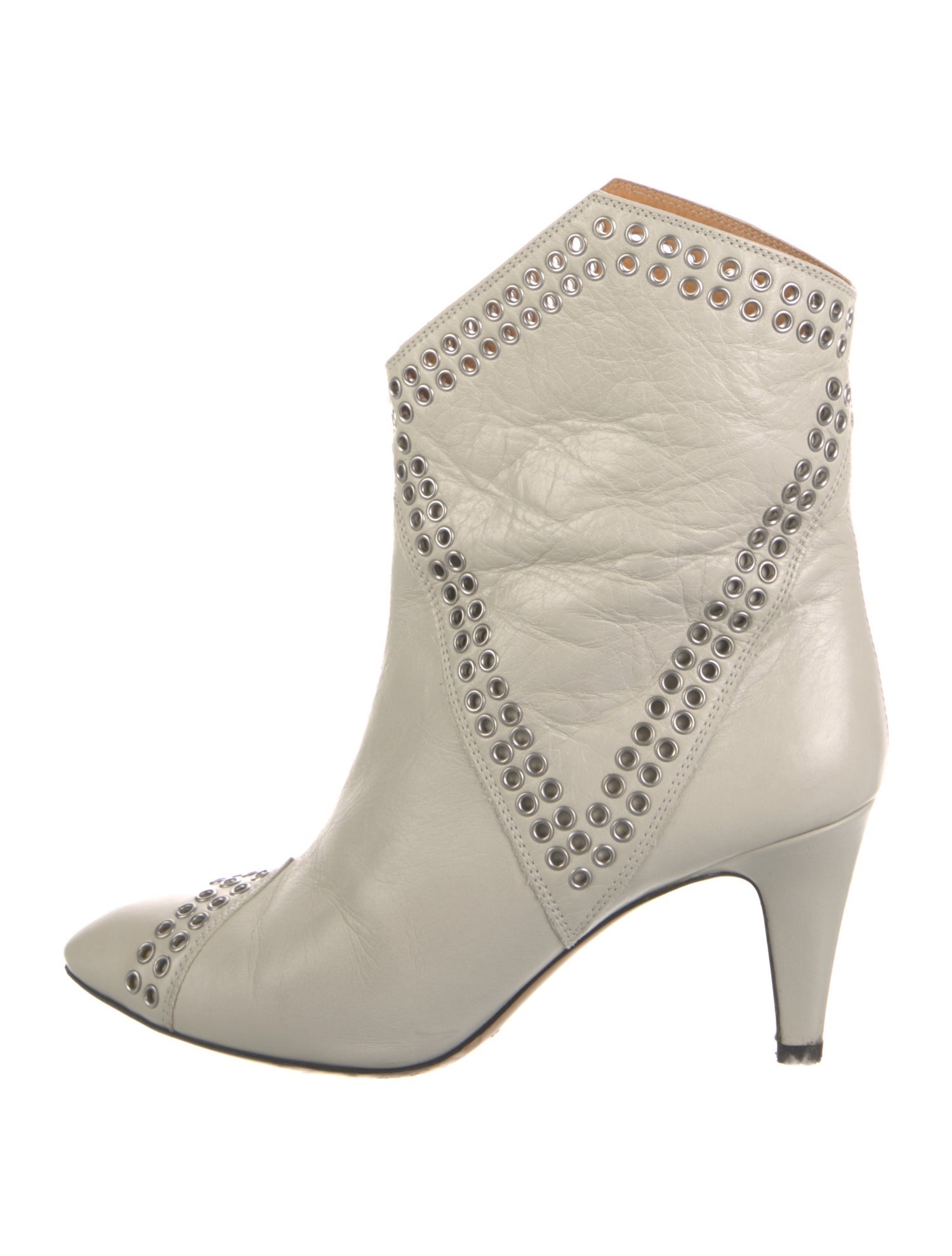 Isabel Marant Leather Studded Accents Boots