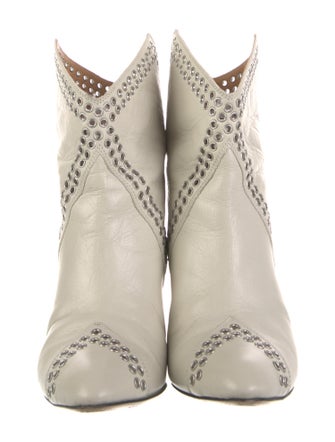 Isabel Marant Leather Studded Accents Boots