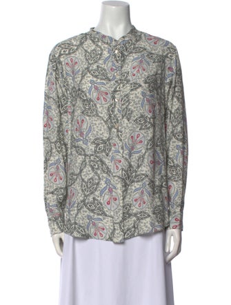Isabel Marant Floral Print Crew Neck Blouse