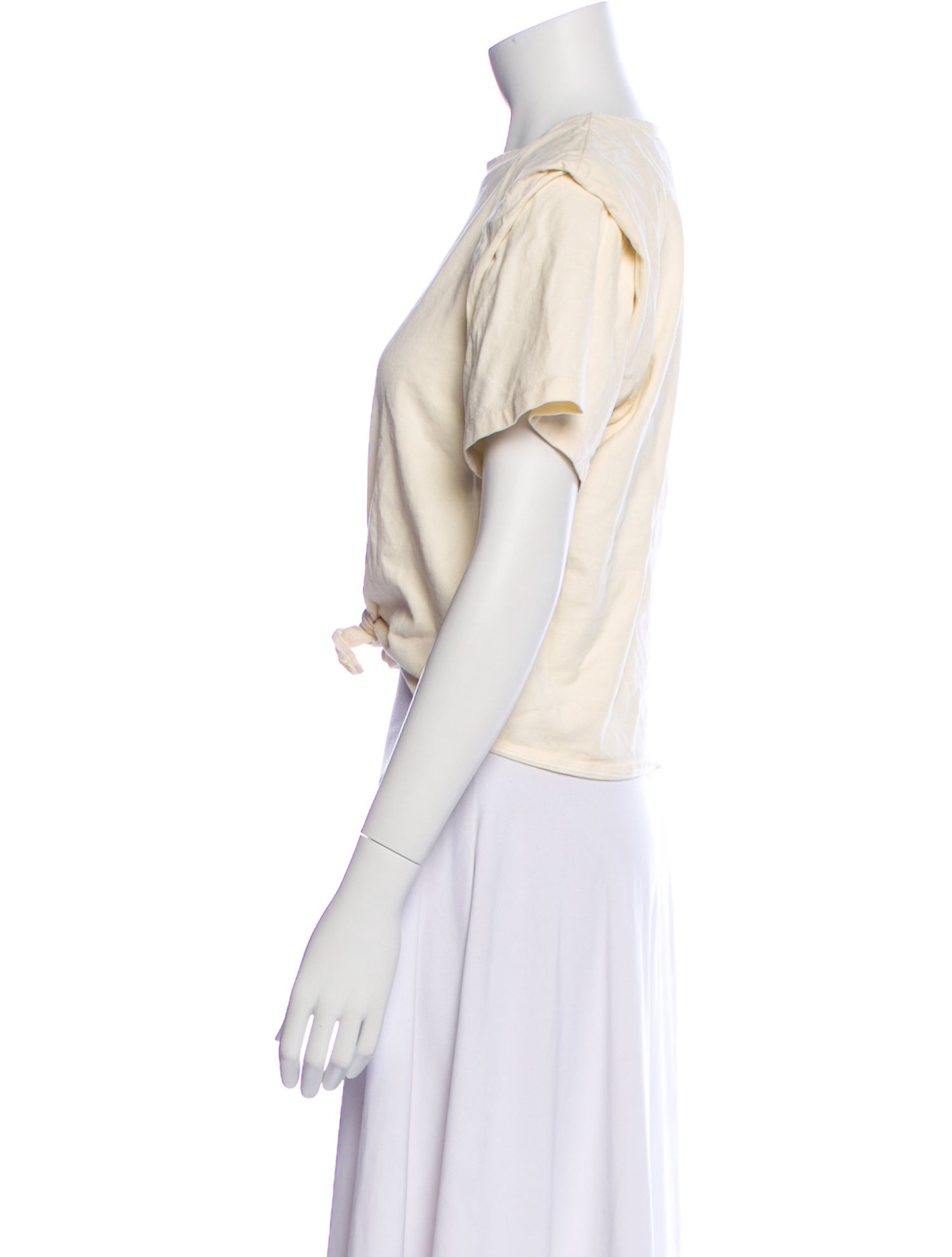 Isabel Marant Scoop Neck Short Sleeve Crop Top