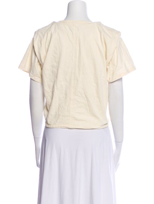 Isabel Marant Scoop Neck Short Sleeve Crop Top