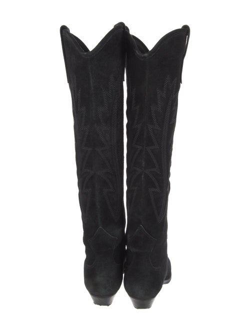 Isabel Marant Suede Embroidered Accent Riding Boots