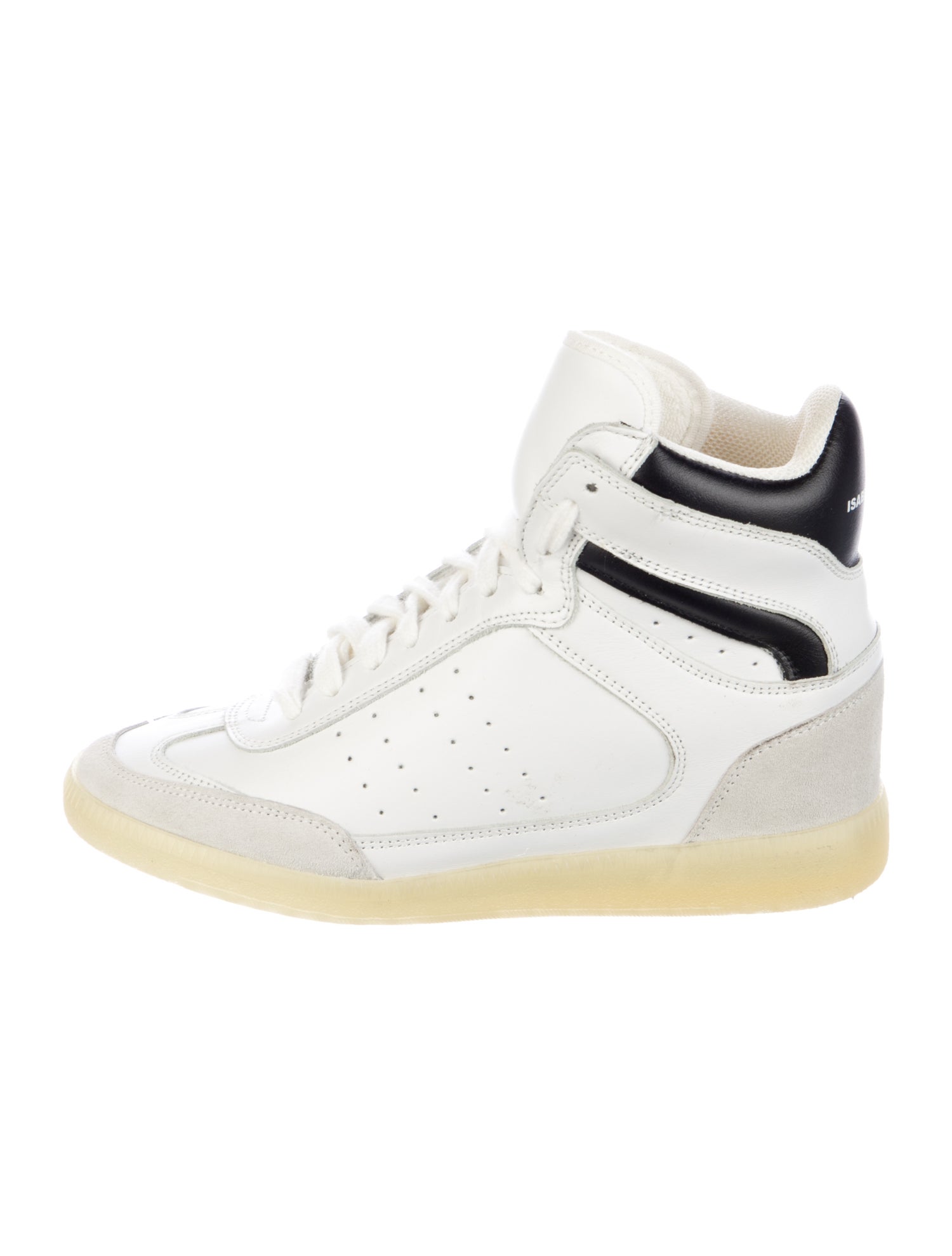 Isabel Marant Leather Wedge Sneakers