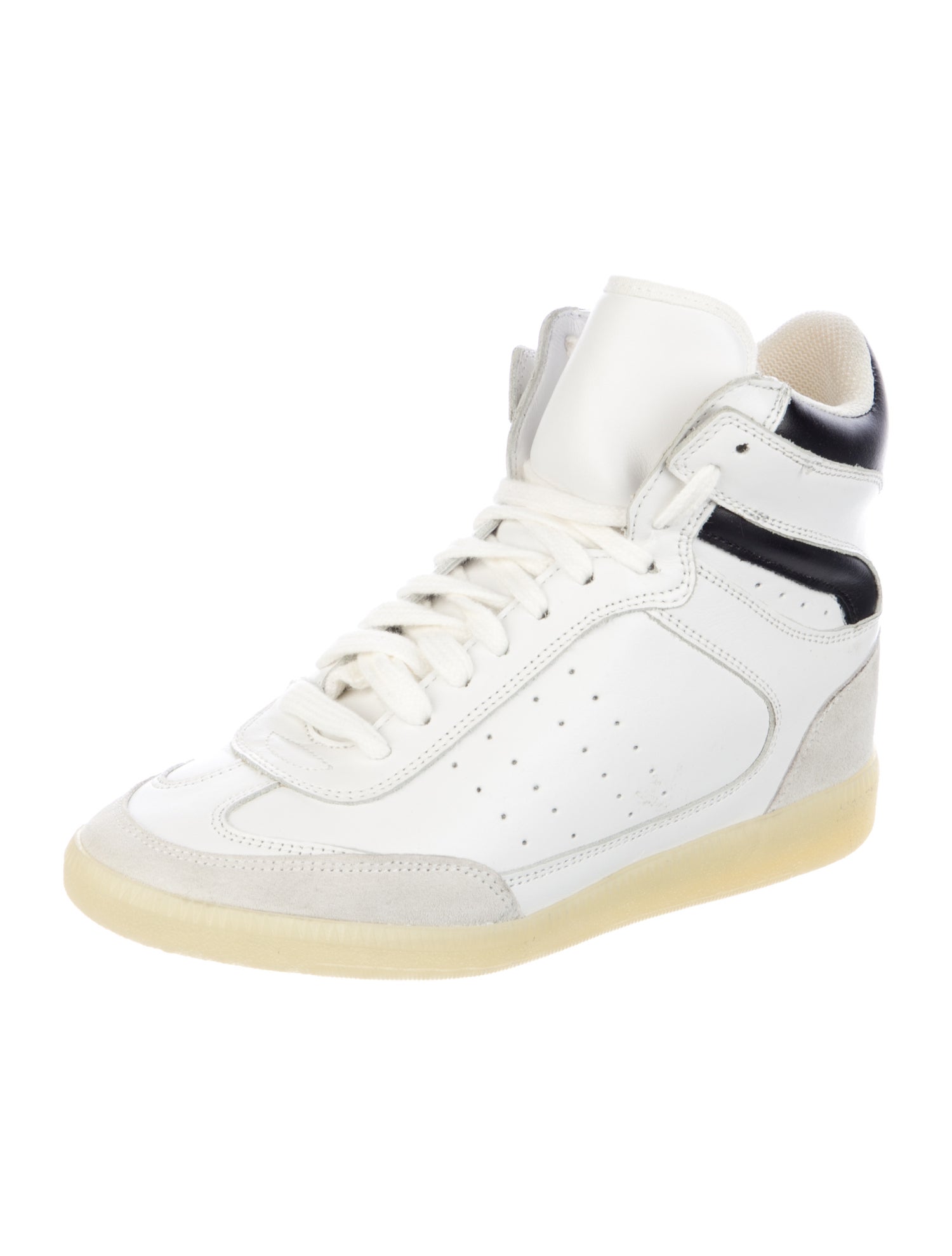 Isabel Marant Leather Wedge Sneakers
