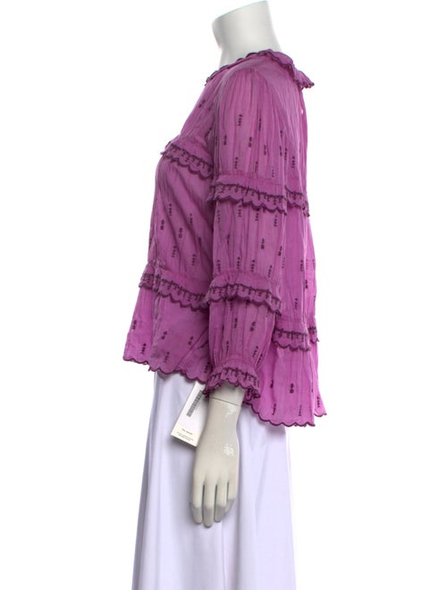 Isabel Marant Scoop Neck Three-Quarter Sleeve Blouse