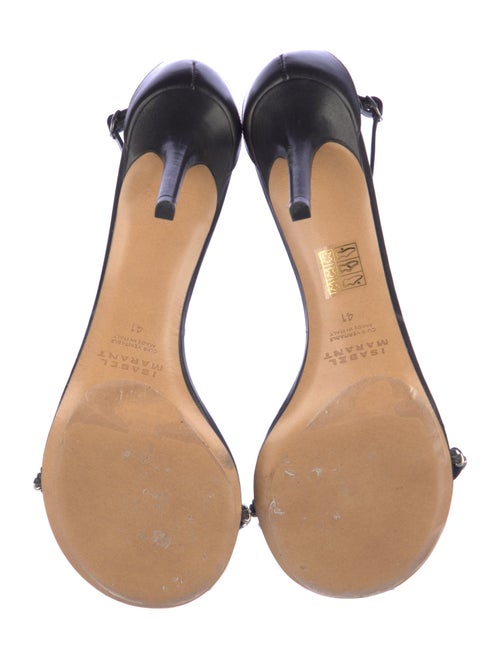 Isabel Marant Leather T-Strap Sandals
