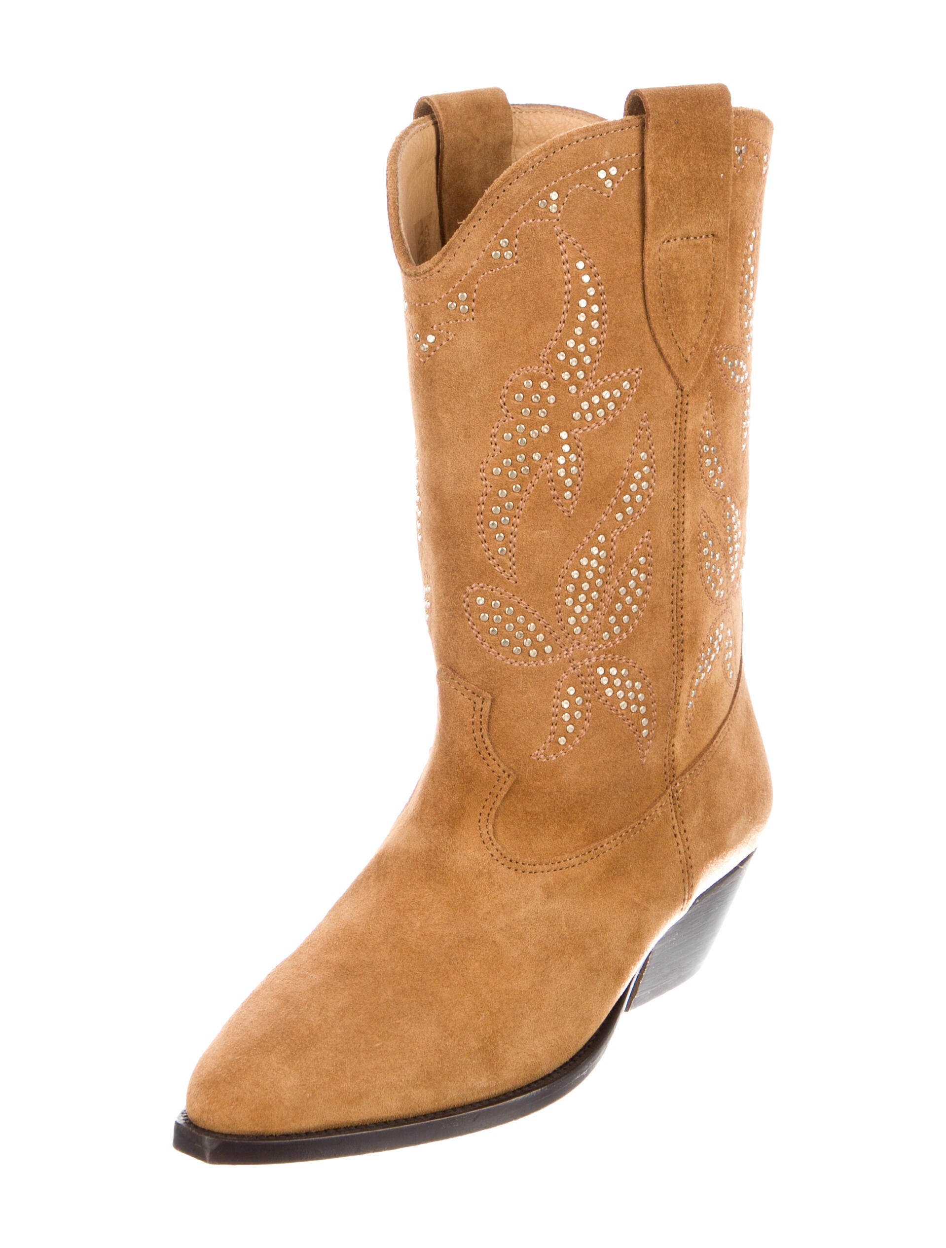 Isabel Marant Suede Studded Accents Western Boots