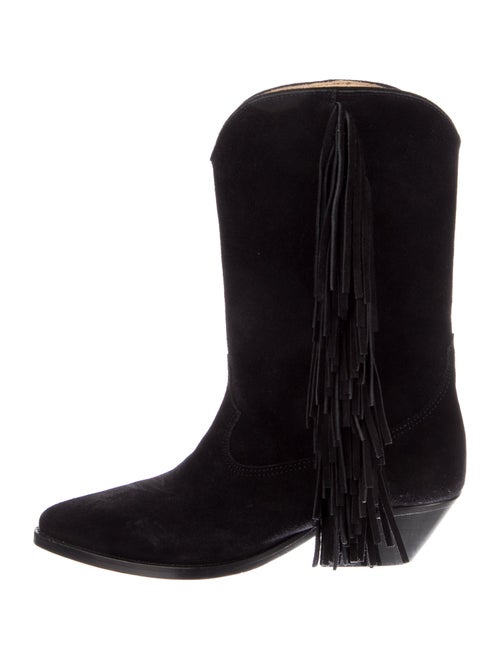Isabel Marant Suede Leather Trim Embellishment Western Boots