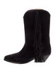 Isabel Marant Suede Leather Trim Embellishment Western Boots