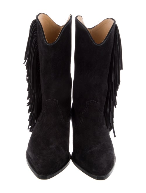 Isabel Marant Suede Leather Trim Embellishment Western Boots