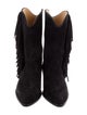 Isabel Marant Suede Leather Trim Embellishment Western Boots