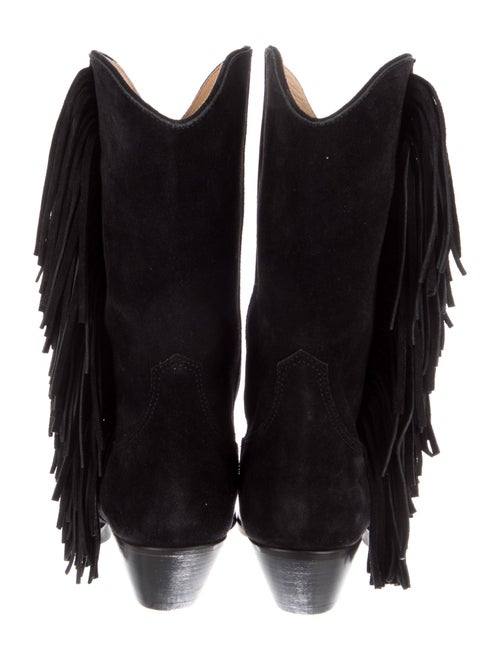 Isabel Marant Suede Leather Trim Embellishment Western Boots