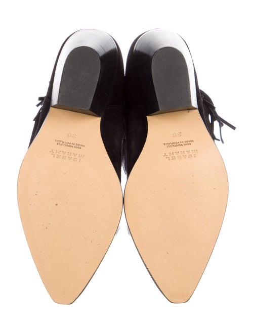 Isabel Marant Suede Leather Trim Embellishment Western Boots