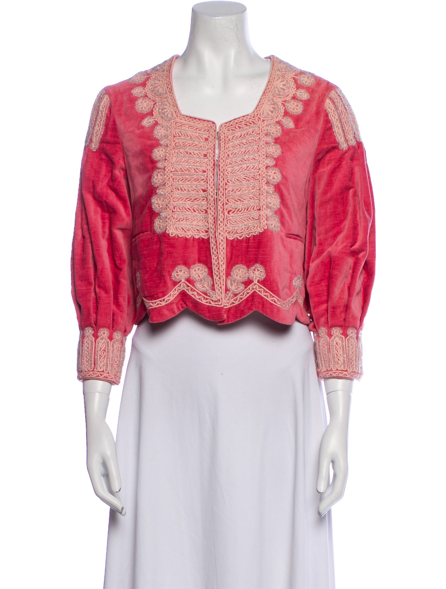 Isabel Marant Velour Tweed Pattern Evening Jacket