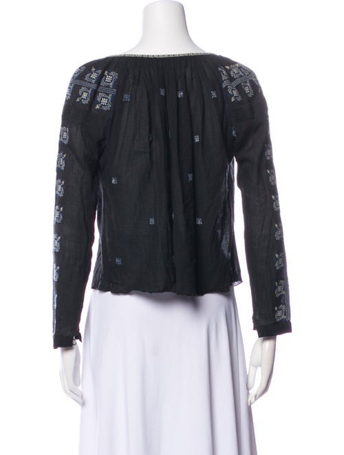 Isabel Marant Printed Tie Neck Blouse