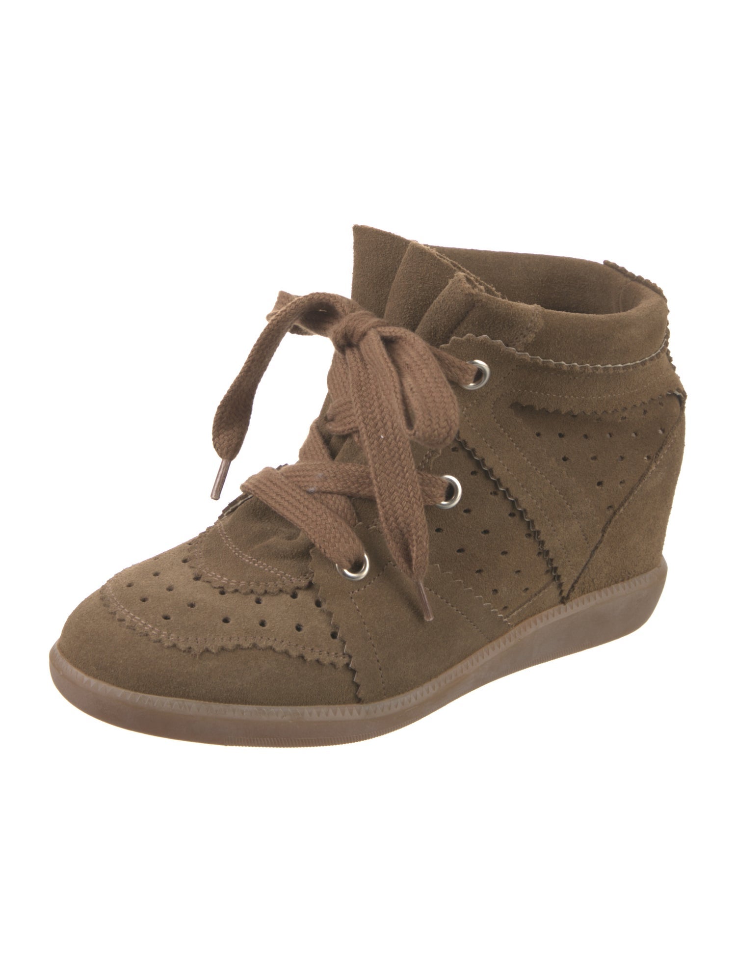 Isabel Marant Suede Wedge Sneakers