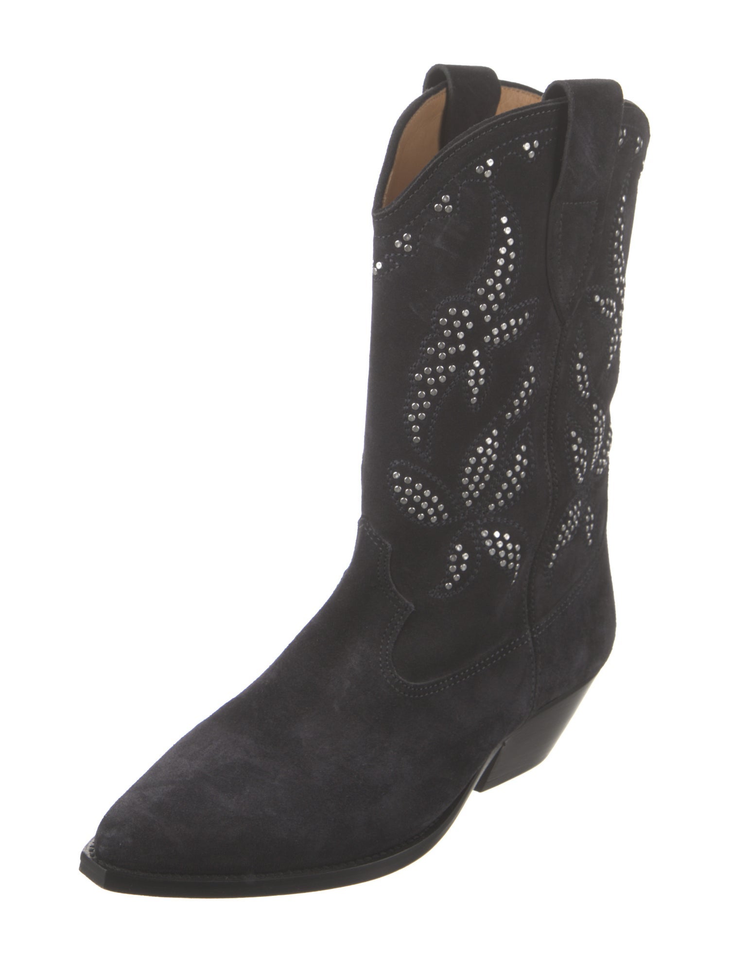 Isabel Marant Suede Studded Accents Western Boots