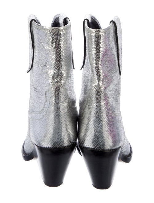 Isabel Marant Leather Colorblock Pattern Western Boots