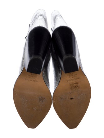 Isabel Marant Leather Colorblock Pattern Western Boots