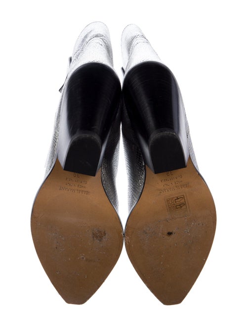 Isabel Marant Leather Colorblock Pattern Western Boots