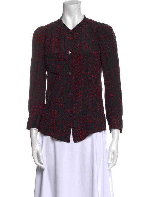 Isabel Marant Silk Printed Button-Up Top