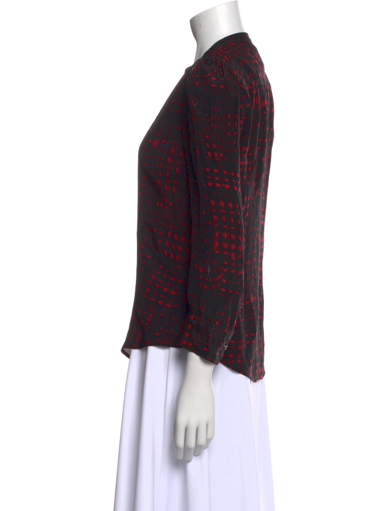 Isabel Marant Silk Printed Button-Up Top