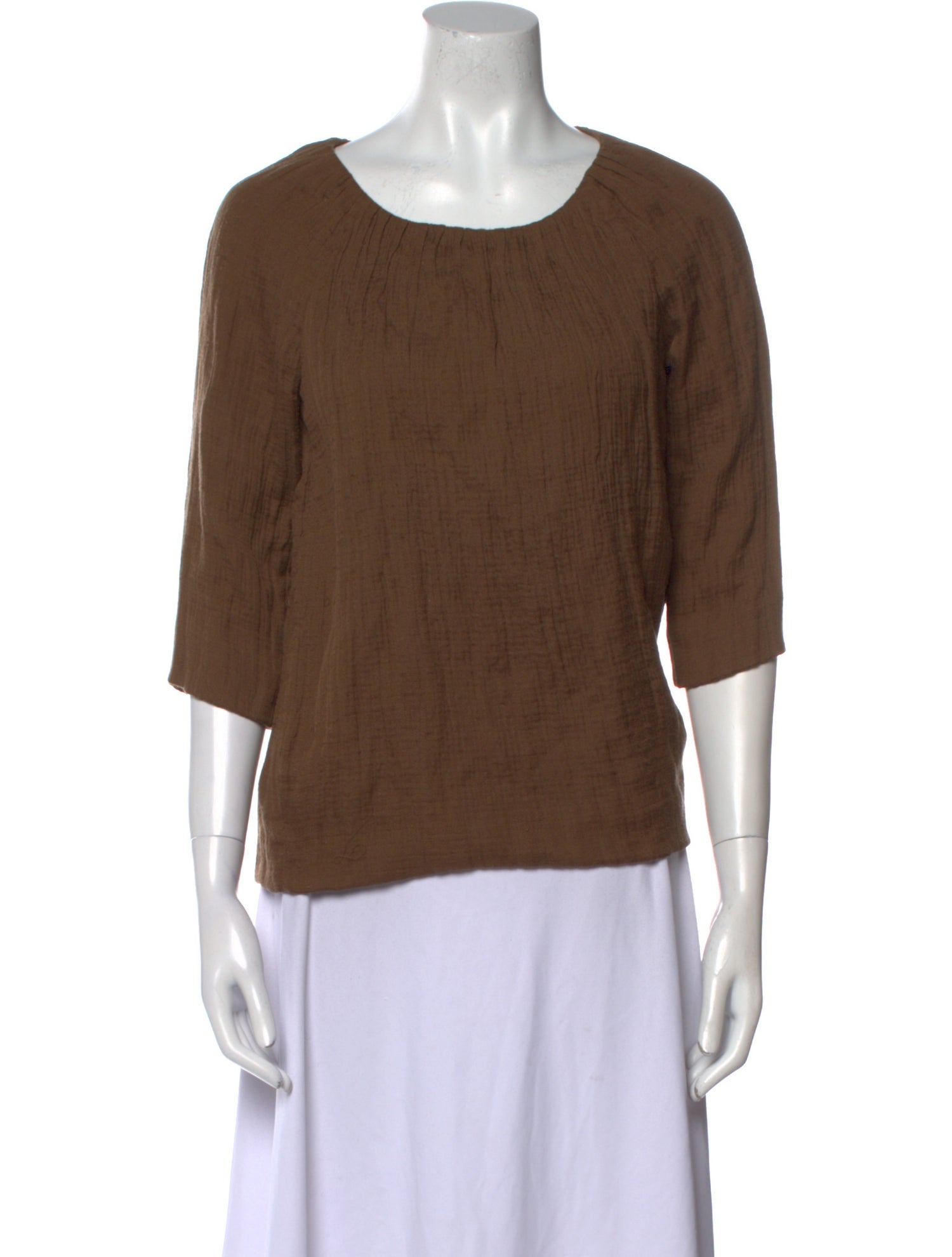 Isabel Marant Scoop Neck Three-Quarter Sleeve Top