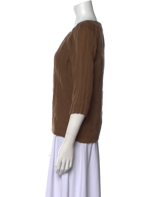 Isabel Marant Scoop Neck Three-Quarter Sleeve Top