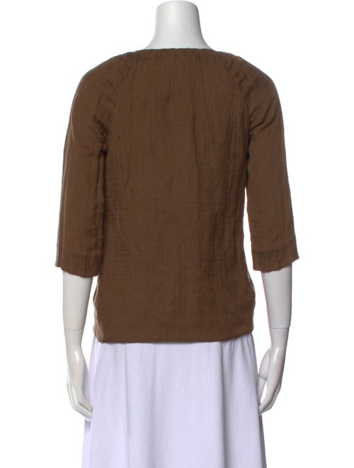 Isabel Marant Scoop Neck Three-Quarter Sleeve Top