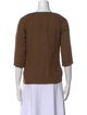 Isabel Marant Scoop Neck Three-Quarter Sleeve Top