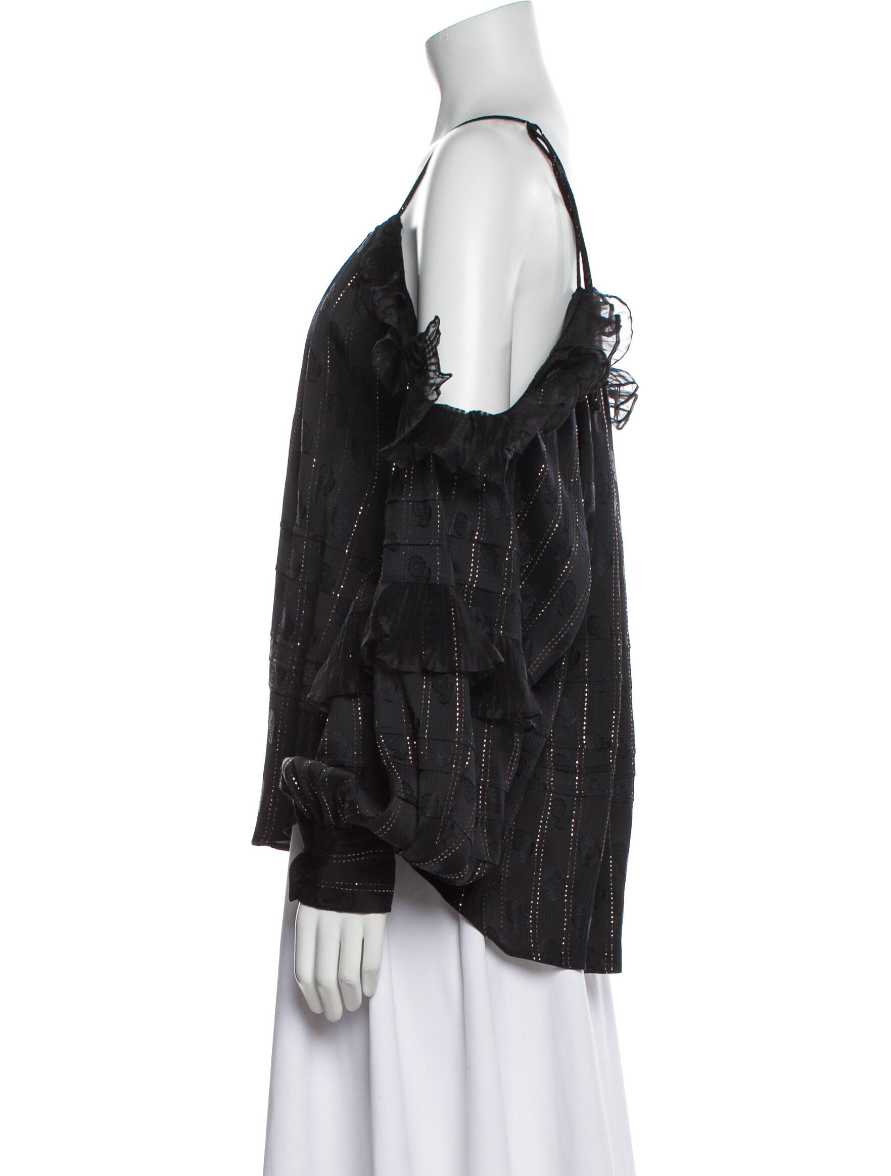 Isabel Marant Polka Dot Print Square Neckline Blouse