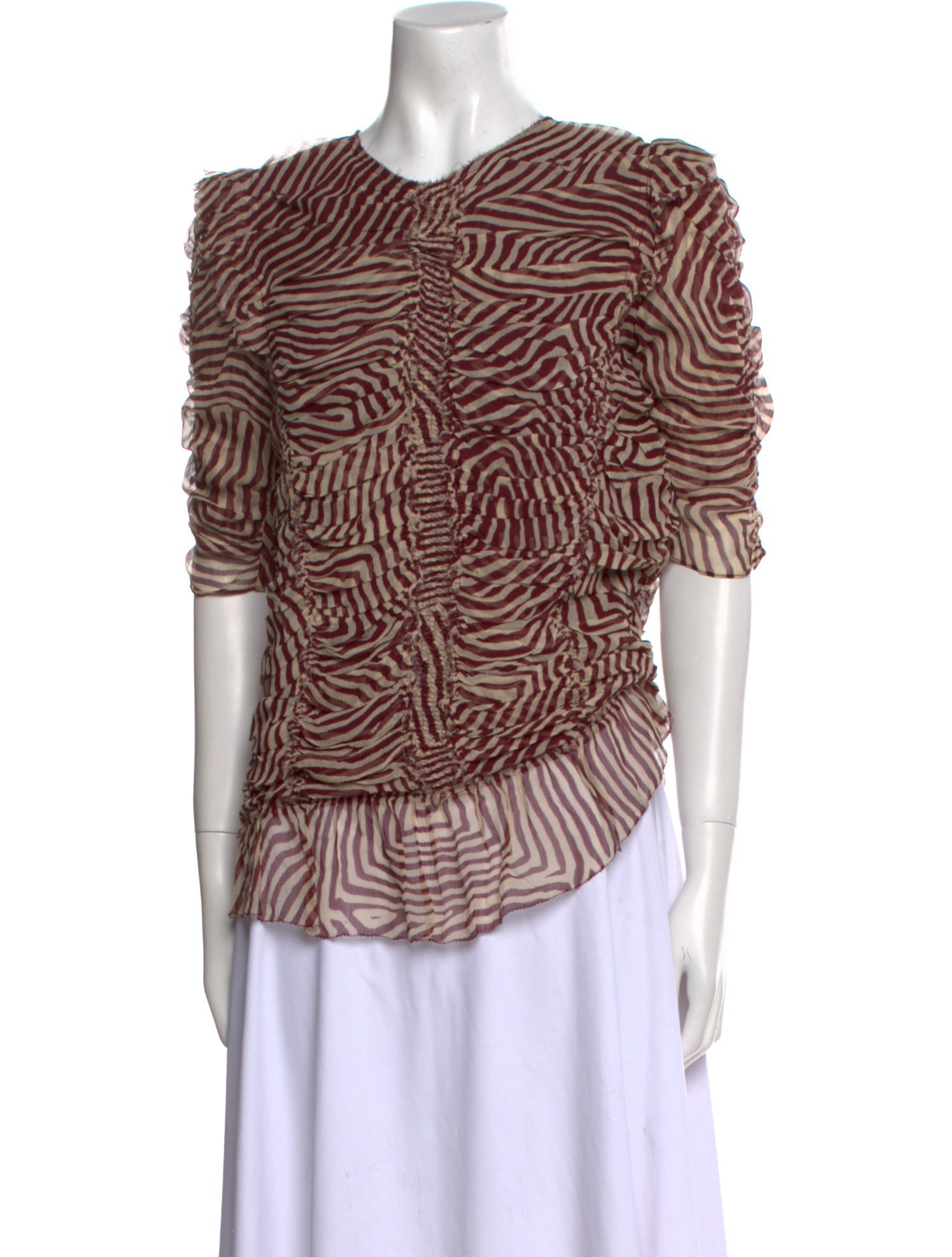 Isabel Marant Silk Striped Top