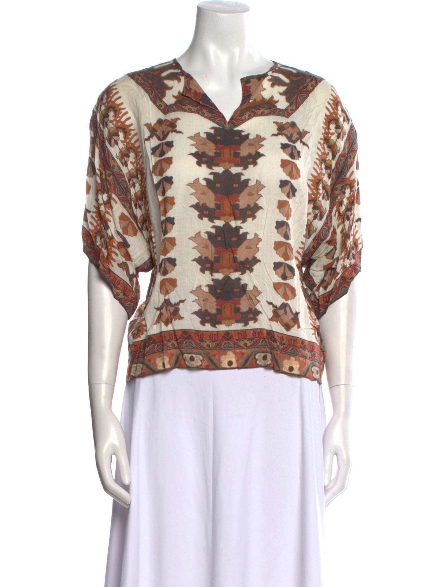 Isabel Marant Printed V-Neck Blouse