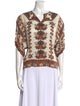 Isabel Marant Printed V-Neck Blouse