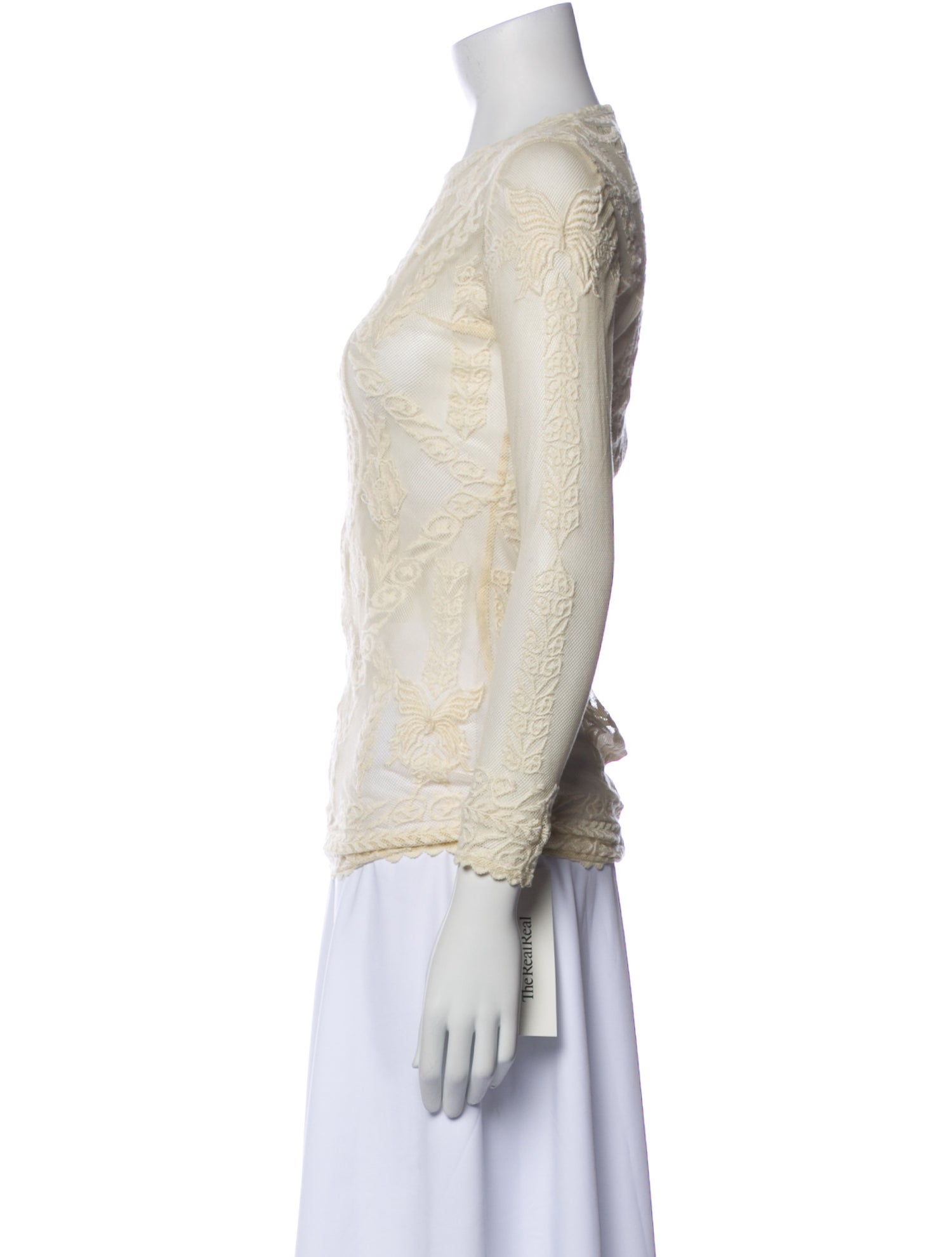 Isabel Marant Lace Pattern Scoop Neck Top