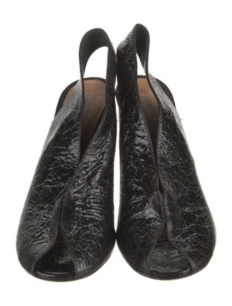 Isabel Marant Patent Leather Animal Print Slingback Pumps