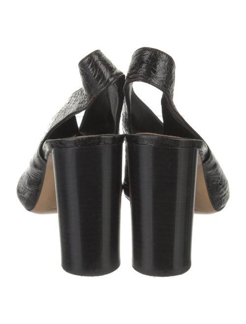 Isabel Marant Patent Leather Animal Print Slingback Pumps