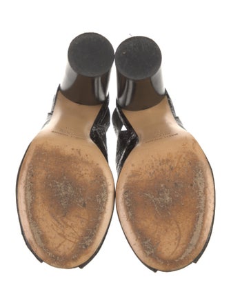 Isabel Marant Patent Leather Animal Print Slingback Pumps