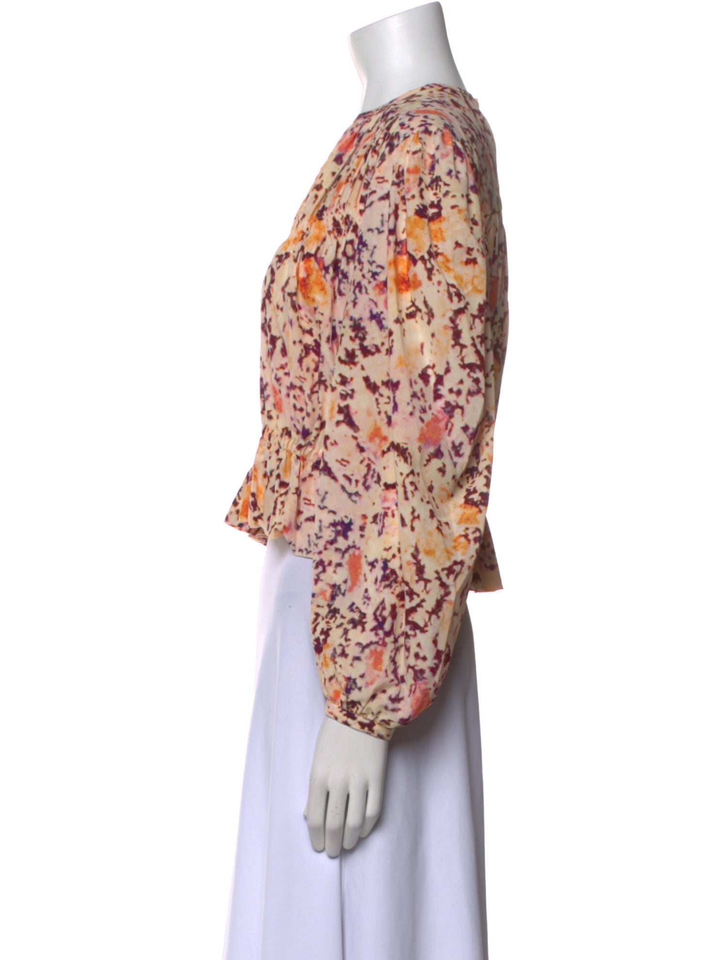 Isabel Marant Silk Floral Print Crop Top w/ Tags