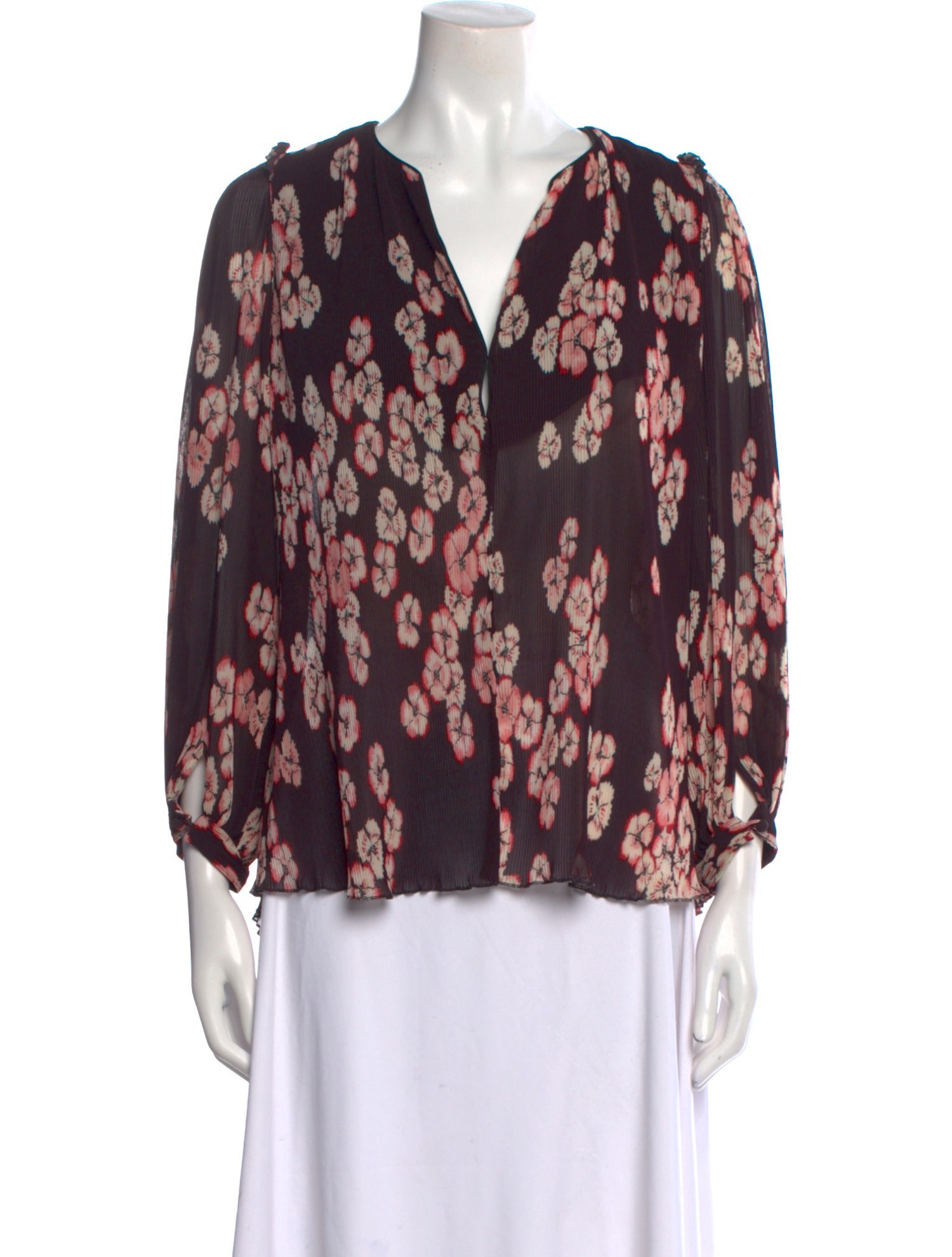 Isabel Marant Floral Print V-Neck Blouse